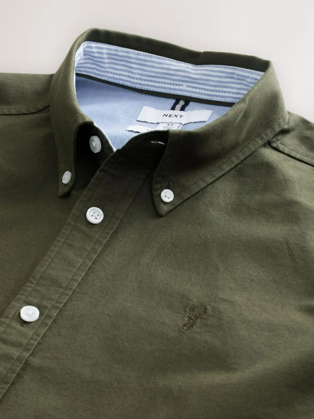 Best Next Dark Green Regular Fit Long Sleeve Oxford Shirt
