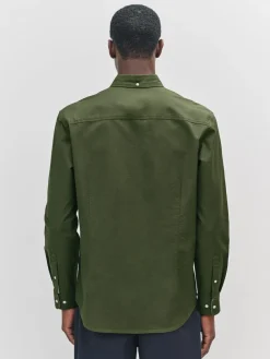 Next Dark Green Slim Fit Long Sleeve Oxford Shirt^ Shirts|Occasionwear