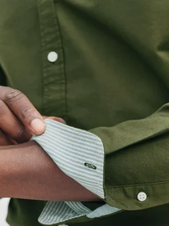 Next Dark Green Slim Fit Long Sleeve Oxford Shirt^ Shirts|Occasionwear