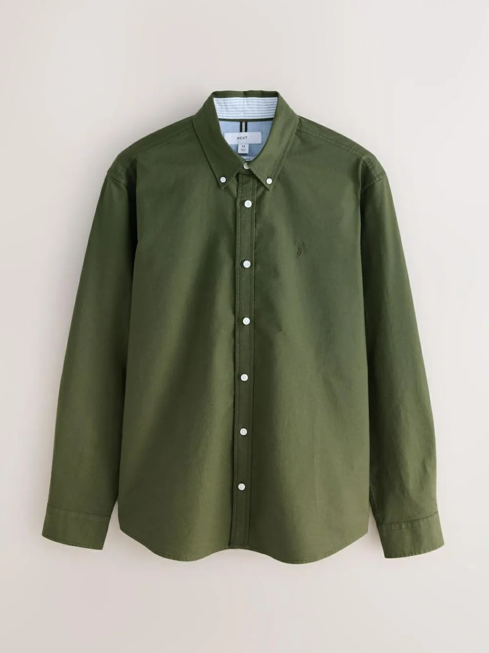 Next Dark Green Slim Fit Long Sleeve Oxford Shirt^ Shirts|Occasionwear