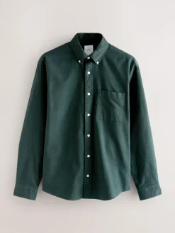 Next Dark Green Soft Touch Oxford Long Sleeve Shirt^ Shirts