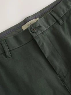 Next Dark Green Straight Fit Stretch Chinos Trousers^ Pants & Chinos