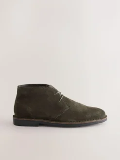 Next Dark Green Suede Desert Boots^ Boots|Boots