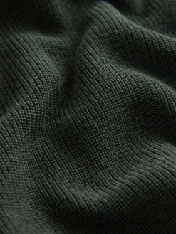 Next Dark Green Without Stag Cotton Crew Neck Knitted Jumper (3-16yrs)^BOY Knitwear & Sweaters|Knitwear