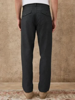 Next Regular Tapered Fit Heritage Cotton Rich Trousers^ Pants & Chinos