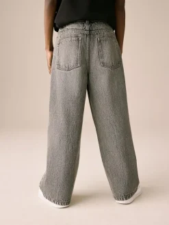Next Dark Grey Super-wide Fit Authentic Jeans (3-16yrs)