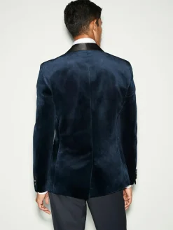Next Regular Fit Velvet Blazer^ Blue Suits|Black Suits