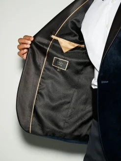 Next Regular Fit Velvet Blazer^ Blue Suits|Black Suits