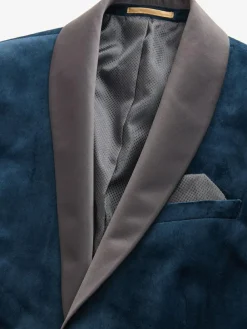 Next Regular Fit Velvet Blazer^ Blue Suits|Black Suits