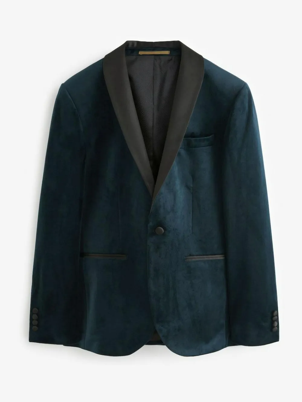Outlet Next Slim Fit Velvet Blazer Dark Navy Blue