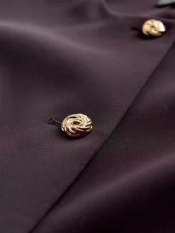 Next Dark Purple Collarless Blazer^Women Suits & Tailoring|Blazers