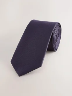 Next Dark Purple Slim Textured Tie^ Ties & Pocket Squares