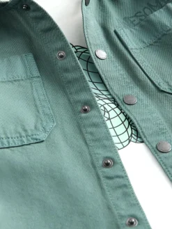 Next Twill Hooded Overshirt and T-Shirt Set (3mths-7yrs)^ Sweatshirts & Hoodies