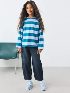 Next Dark Wash Barrel Jeans (3-16yrs)^ Jeans