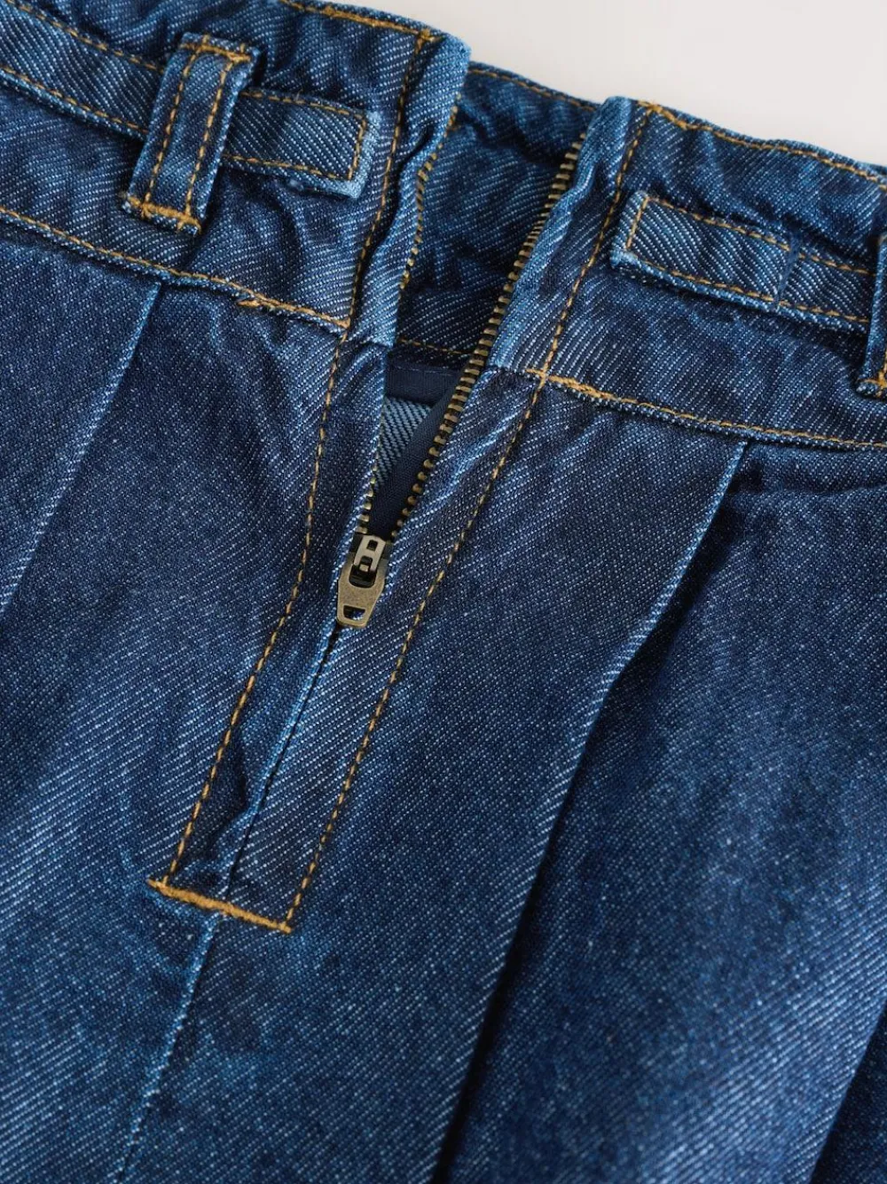 Clearance Next Denim Pleated Skirt (3-16yrs) Dark Wash