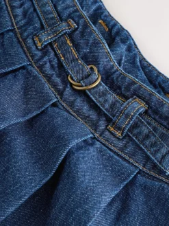 Clearance Next Denim Pleated Skirt (3-16yrs) Dark Wash