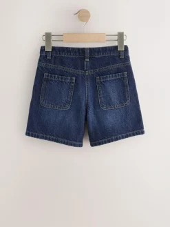 Next Relaxed Denim Pleated Shorts (3-16yrs)^ Shorts & Skirts