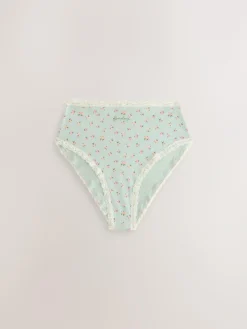 Sale Next High Waist High Leg Cotton and Lace Knickers 7 Pack Days Of The Week