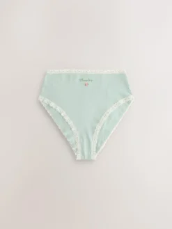 Sale Next High Waist High Leg Cotton and Lace Knickers 7 Pack Days Of The Week