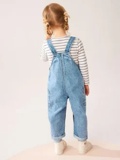 Next Denim 100% Cotton Dungarees (3mths-7yrs)^ Newborn Clothing|Baby Girls