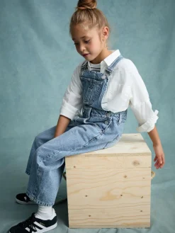 Clearance Next Denim Barrel 100% Cotton Dungarees (3-16yrs)