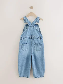 Clearance Next Denim Barrel 100% Cotton Dungarees (3-16yrs)
