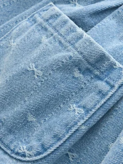 Sale Next Short Sleeve Dress (3mths-8yrs) Denim Bow