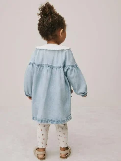 Next Denim Character Shirt Dress And Leggings Set (3mths-8yrs)^ Dresses|Dresses