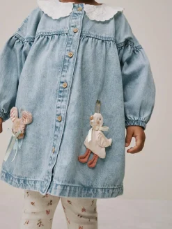 Next Denim Character Shirt Dress And Leggings Set (3mths-8yrs)^ Dresses|Dresses