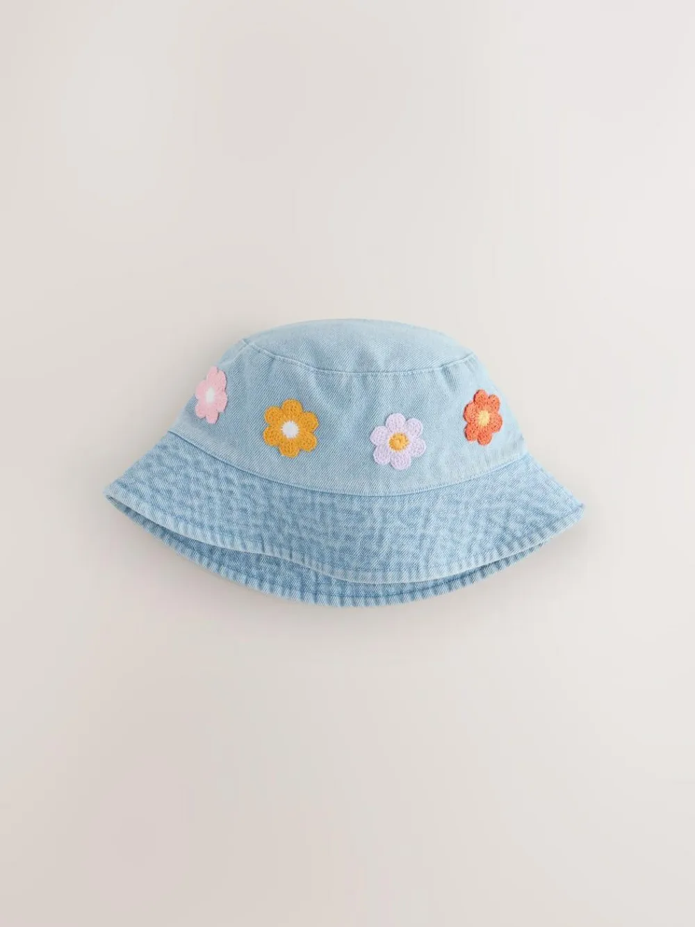 Next Denim Crochet Flower Bucket Hat (3mths-10yrs)^ Hats|Hats, Gloves & Scarves