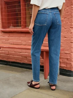 Next Mom Comfort Stretch Column Jeans Denim Dark Blue