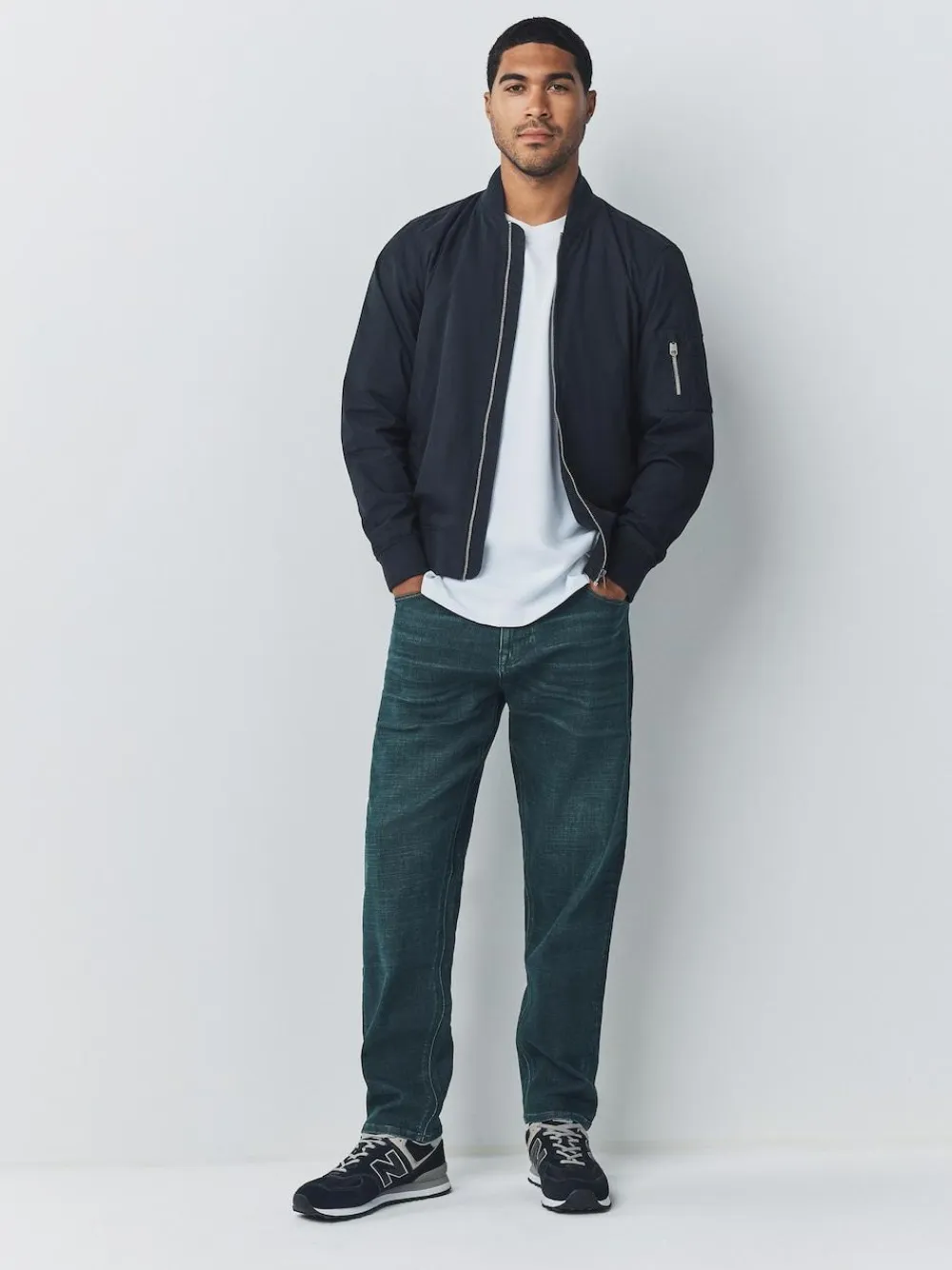 Next Denim Dark Blue Regular Tapered Fit Motionflex Jeans^ Jeans|Jeans