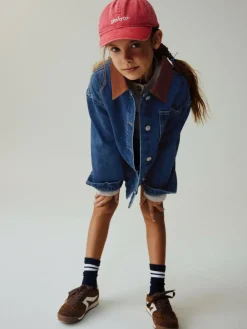 Online Next Cord Collar Jacket (3-16yrs) Denim Mid Blue