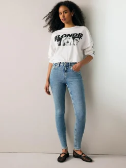 Outlet Next Denim Mid Blue Supersoft Skinny Jeans