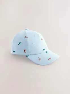 Next Dino Embroidered Baseball Cap Hat (3mths-10yrs)^BOY Hats & Scratch Mitts|Hats