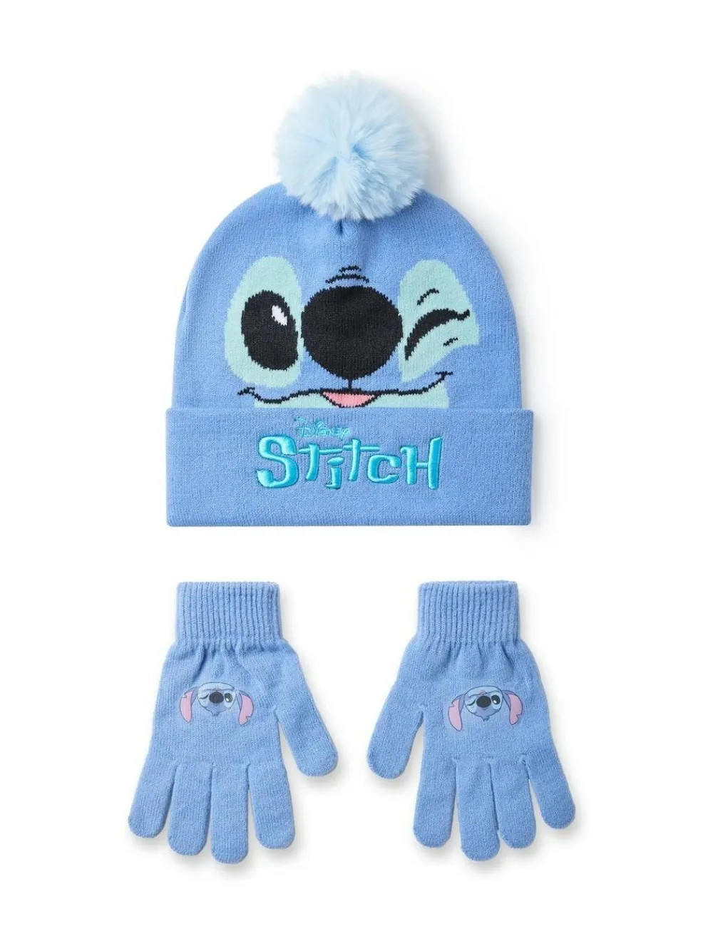 New Vanilla Underground Disney Lilo & Stitch Girls Hat & Gloves Set Blue