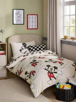 Next Disney Mickey Mouse Supersoft 100% Brushed Cotton Duvet Cover and Pillowcase Set