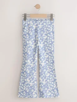 Sale Next 4 Pack Flared Leggings (3-16yrs) Ditsy Blue/Red