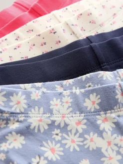 Sale Next 4 Pack Flared Leggings (3-16yrs) Ditsy Blue/Red