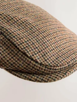 Next Dogtooth Brown Flat Cap^ Hats, Gloves & Scarves|Hats, Scarves & Gloves