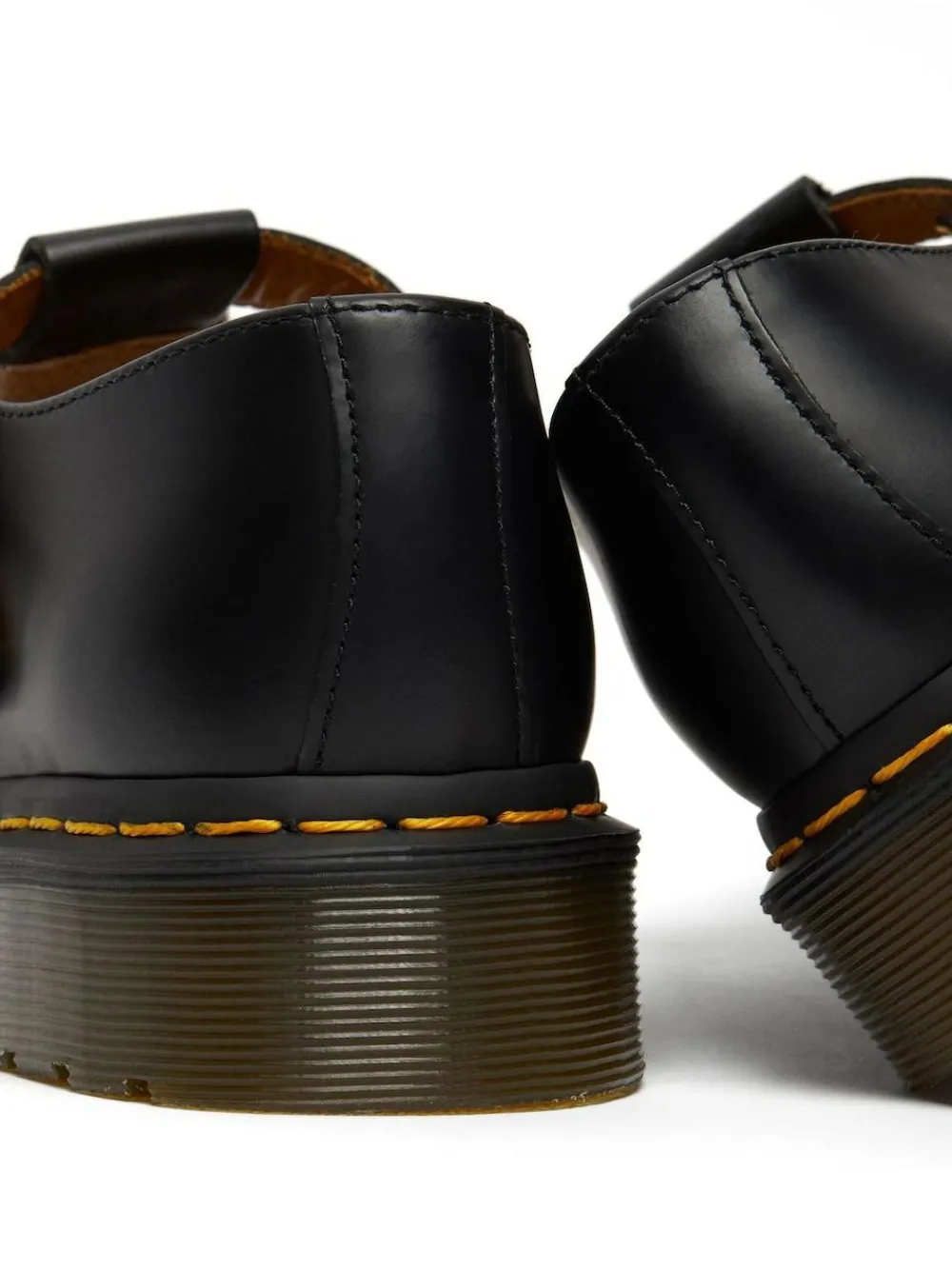 Hot Dr. Martens Black Polley Smooth Leather Shoes