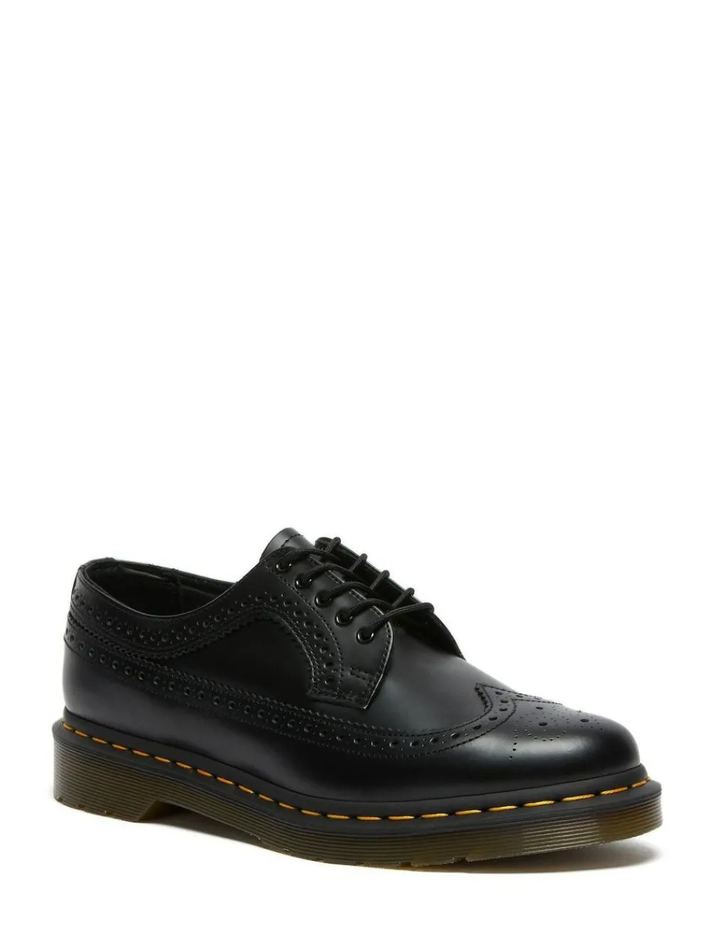 New Dr. Martens Black Unisex 3989 Smooth Brogue Leather Shoes