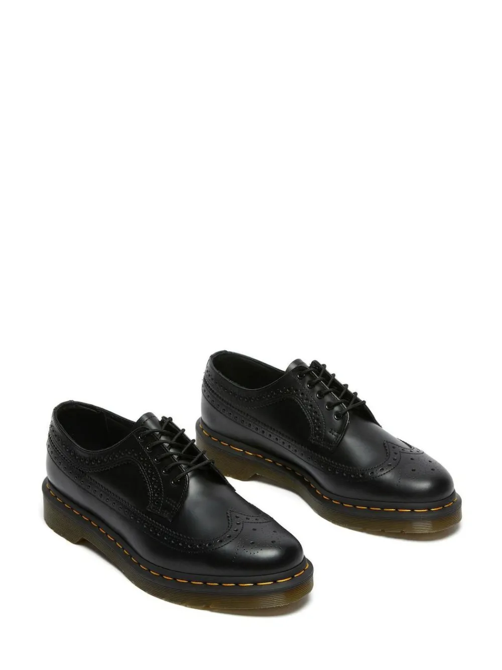New Dr. Martens Black Unisex 3989 Smooth Brogue Leather Shoes