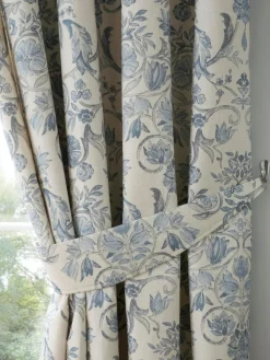 Dreams & Drapes Blue Averie Pencil Pleat Curtains^ Curtains & Blinds