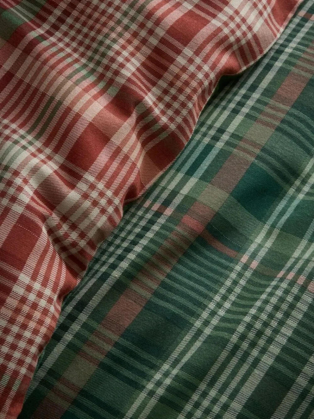 Best Dreams & Drapes Green Bennet Check Brushed Cotton Duvet Cover Set