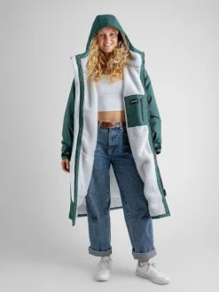 dryrobe Green Advance Adult Long Sleeve Changing Robe^Women Bathrobes