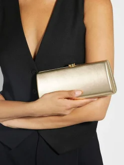 Discount Dune London Belinda Tear Drop Clutch Gold