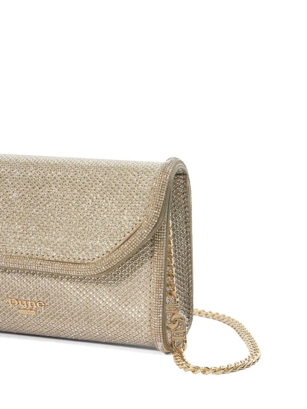 Clearance Dune London Gold Bellini Border Foldover Clutch
