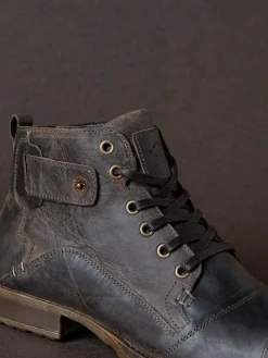 Dune London Standard Fit Heavy Duty Leather Simon Ankle Boots^ Boots|Boots