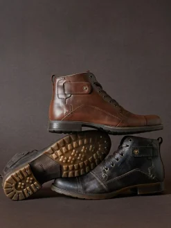 Dune London Standard Fit Heavy Duty Leather Simon Ankle Boots^ Boots|Boots